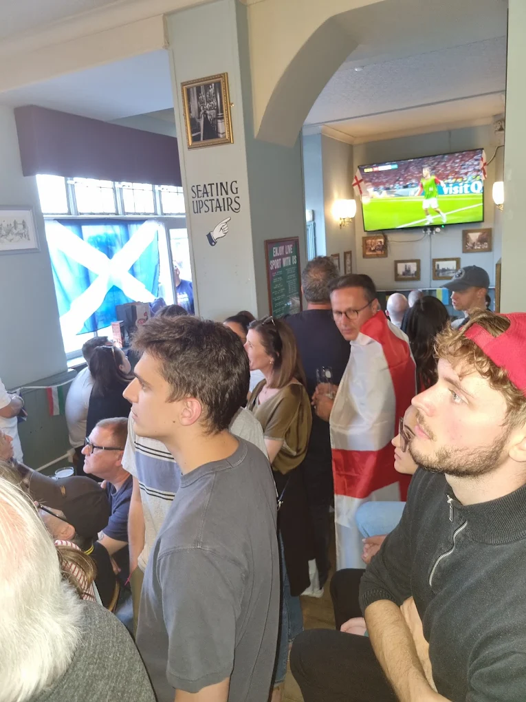 Customers enjoying the world cup at The Prince of Wales pub, Pimlico SW1 Lonson
