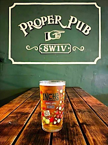 Enjoy a pint of nice cold cider at the Prince of Wales Pub, Pimlico London