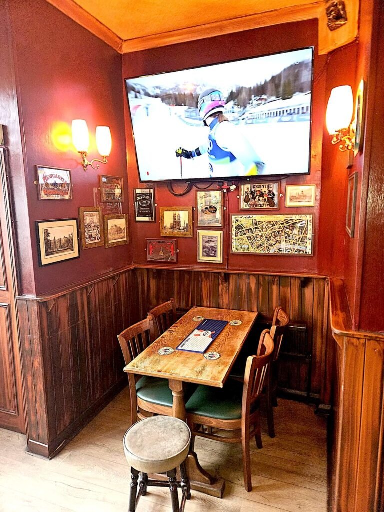 Comfortable booth seating inside a traditional Prince of Wales, pimlico SW1, London pub