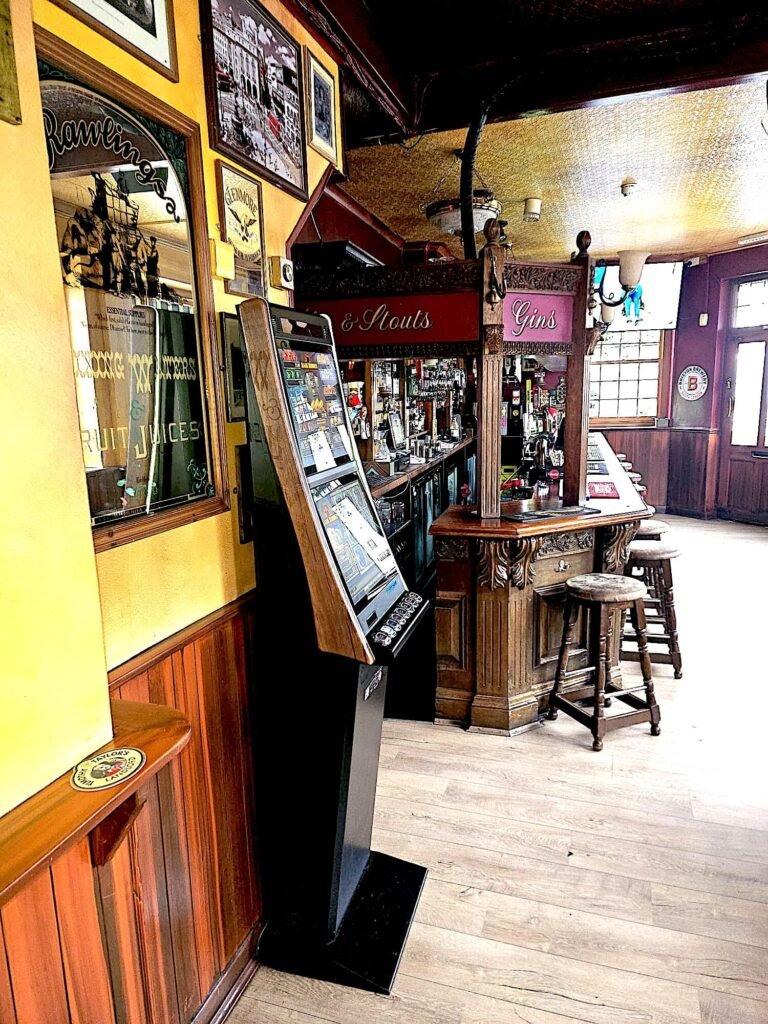 Traditional Interior of The Prince of Wales Pimlico, with classic wooden bar