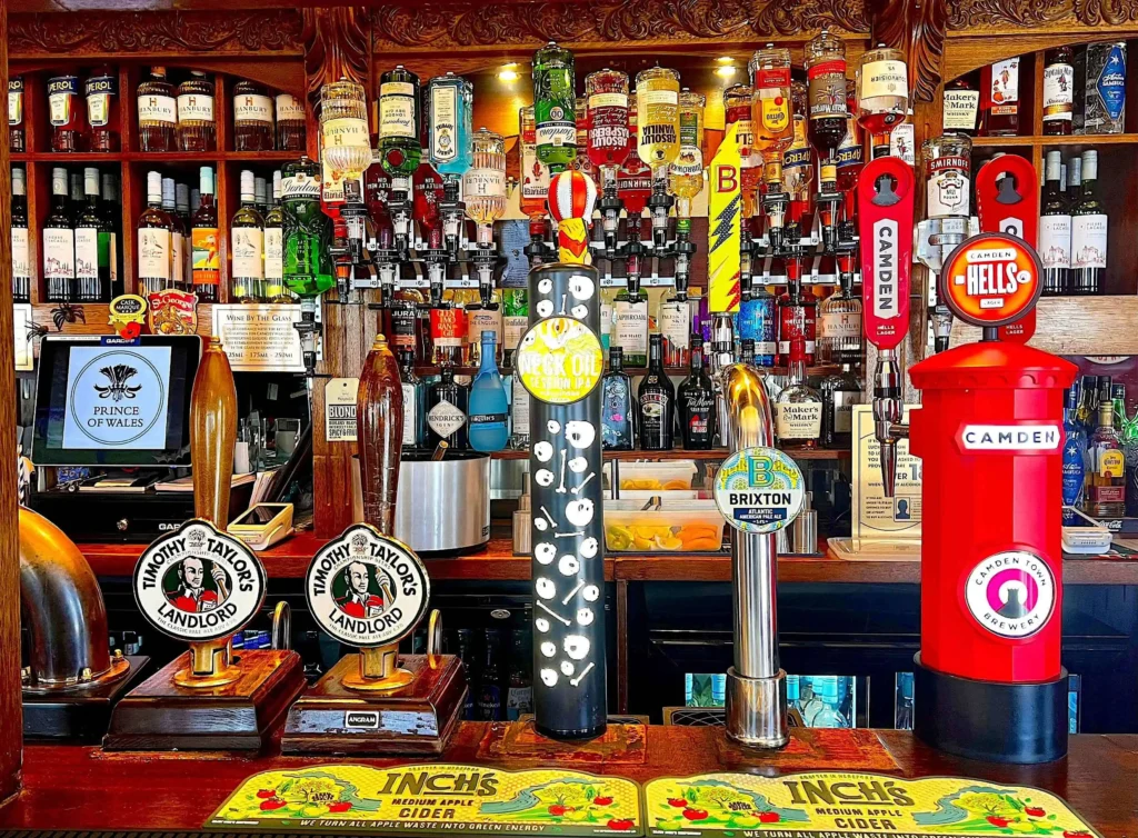 Great selection of craft beers and ciders at Prince of Wales Pimlico, London SW1