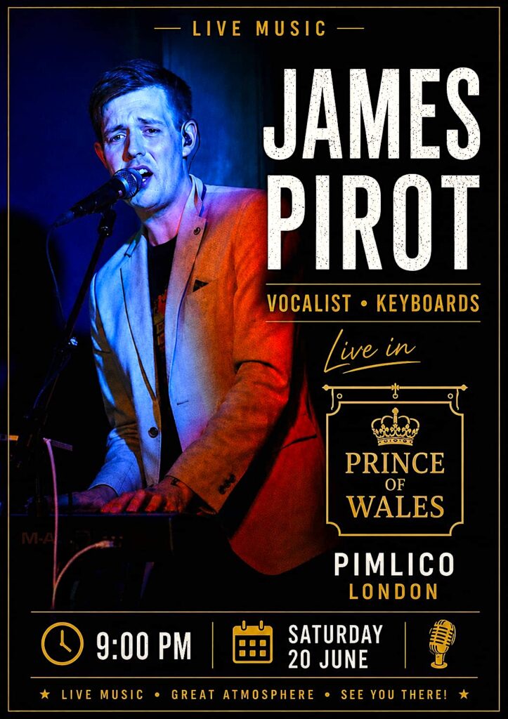 Another great night of live music at The Prince of Wales Pimlico SW1 London