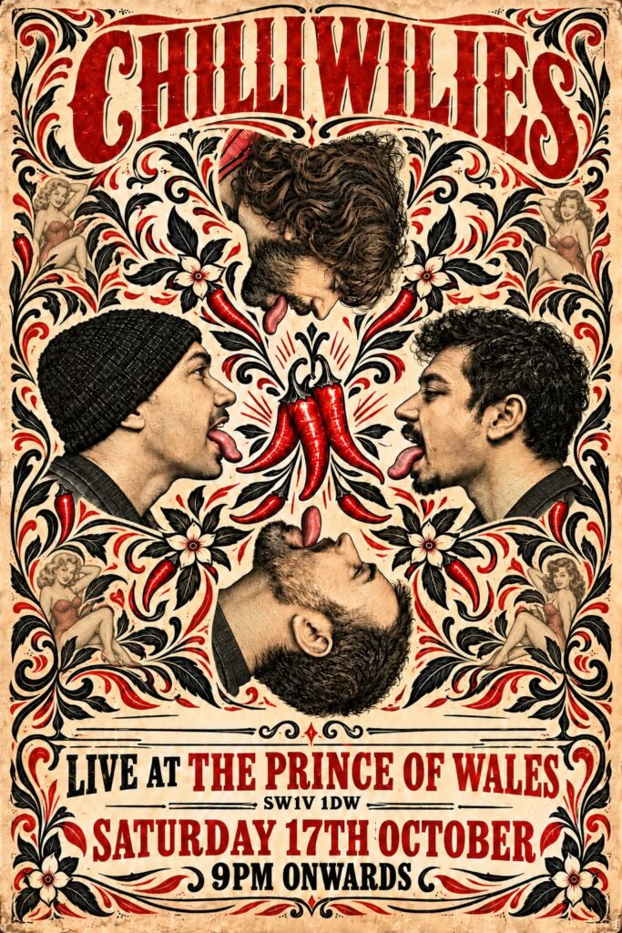 The best covers band playing live at The Prince of Wales Pimlico SW1 London. Don't miss this evening of fantastic live music, great atmosphere. The best pub in Pimlico to be in.
